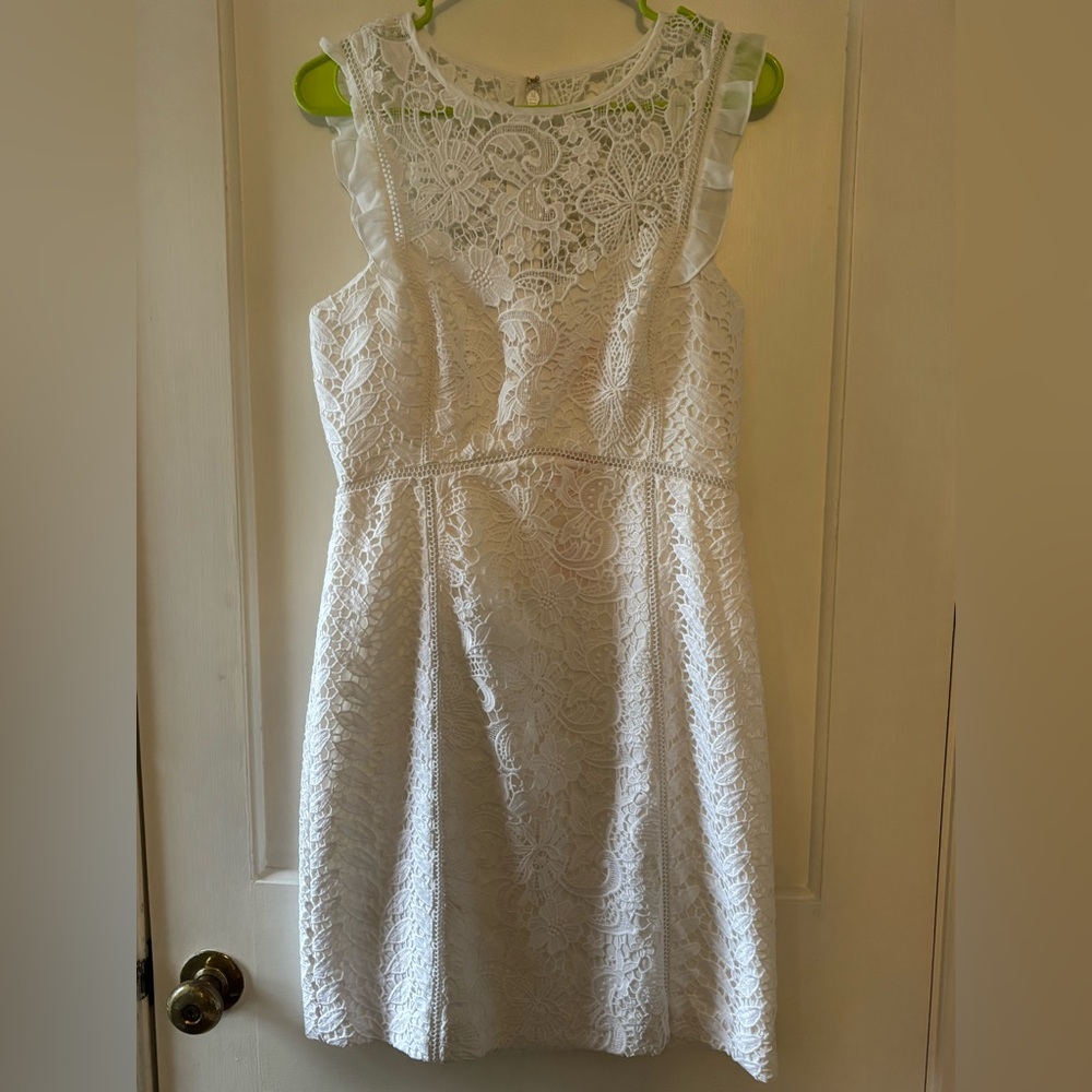Lilly Pulitzer White Floral Lace Dress
